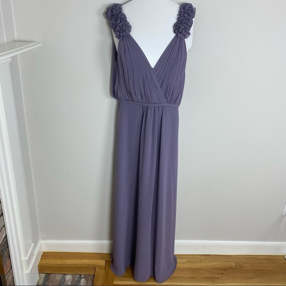 Bari Jay V-neck Gown, Purple, Size 8 - Picture 1 of 4